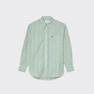 03123 Lacoste Women’s Lacoste Striped Cotton Poplin Shirt