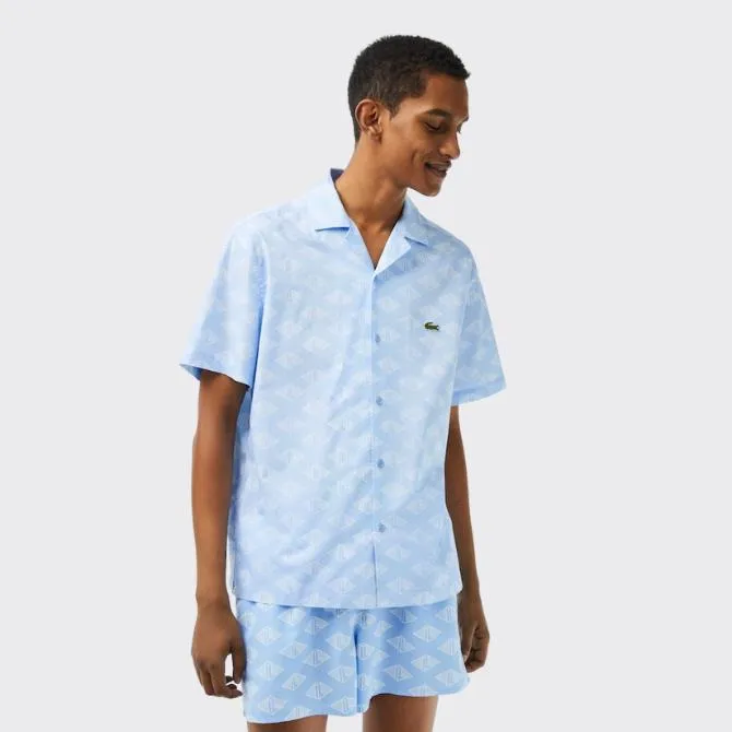 03241 Lacoste Short Sleeve Monogram Print Shirt