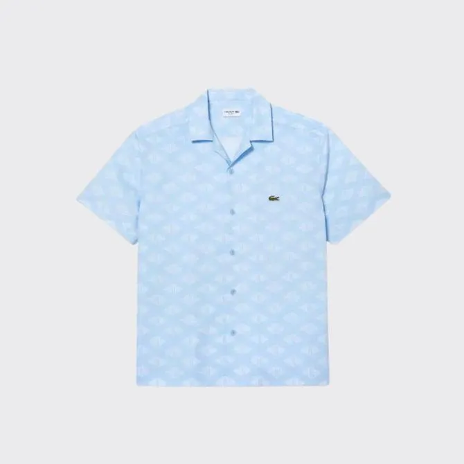 03241 Lacoste Short Sleeve Monogram Print Shirt