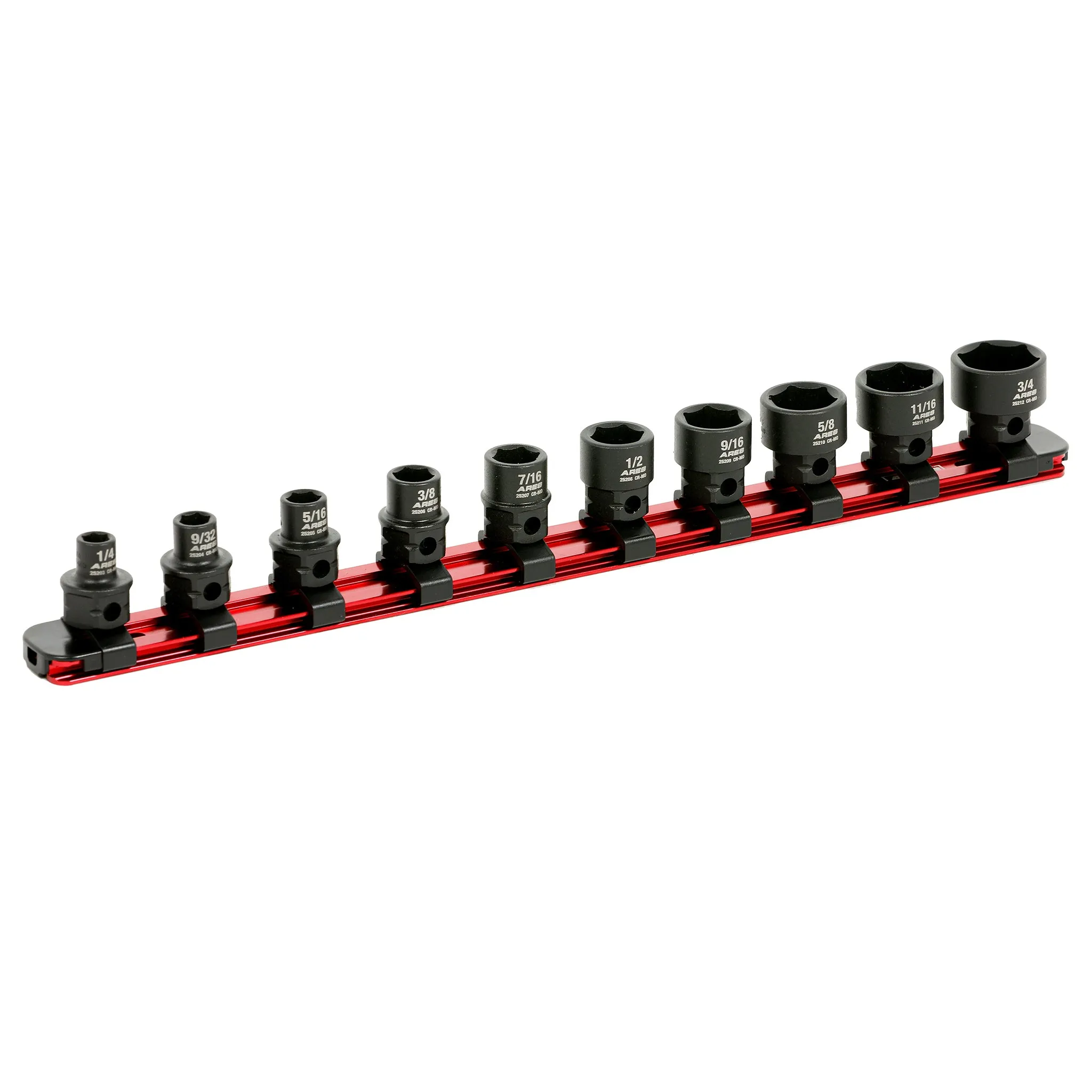 ARES 29019 - 10-Piece 3/8-Inch Drive SAE Low Profile Nano Impact Socket Set