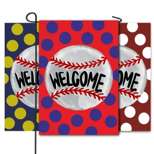 Baseball Team Colors Garden Flag