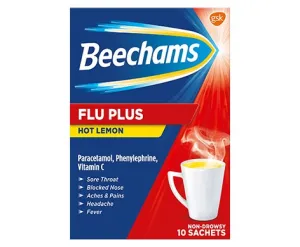 Beechams Flu Plus Hot Lemon - 10 Sachets (N)