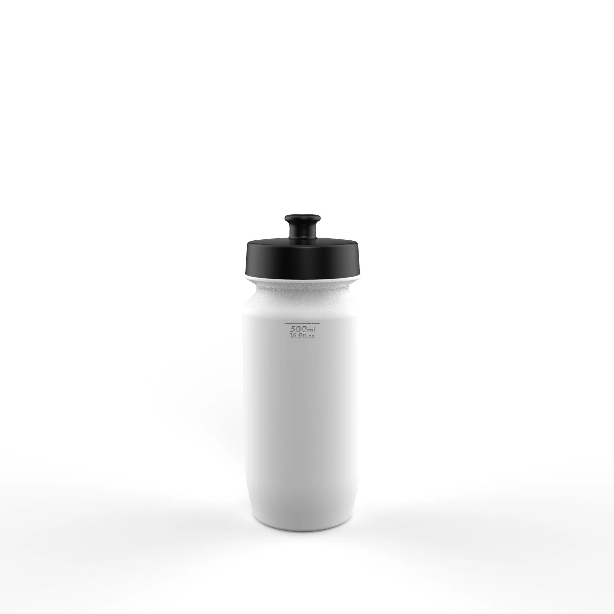 Bicycle flask 550 ml white-black Triban