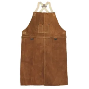 Chicago Protective Apparel 530-CL-GREY 30" Split Leather Bib Apron, Gray, 1 Each