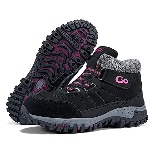 DUOYANGJIASHA Winter Snow Boots for Women Keep Warm Lined Ankle Booties Outdoor Hiking Shoes