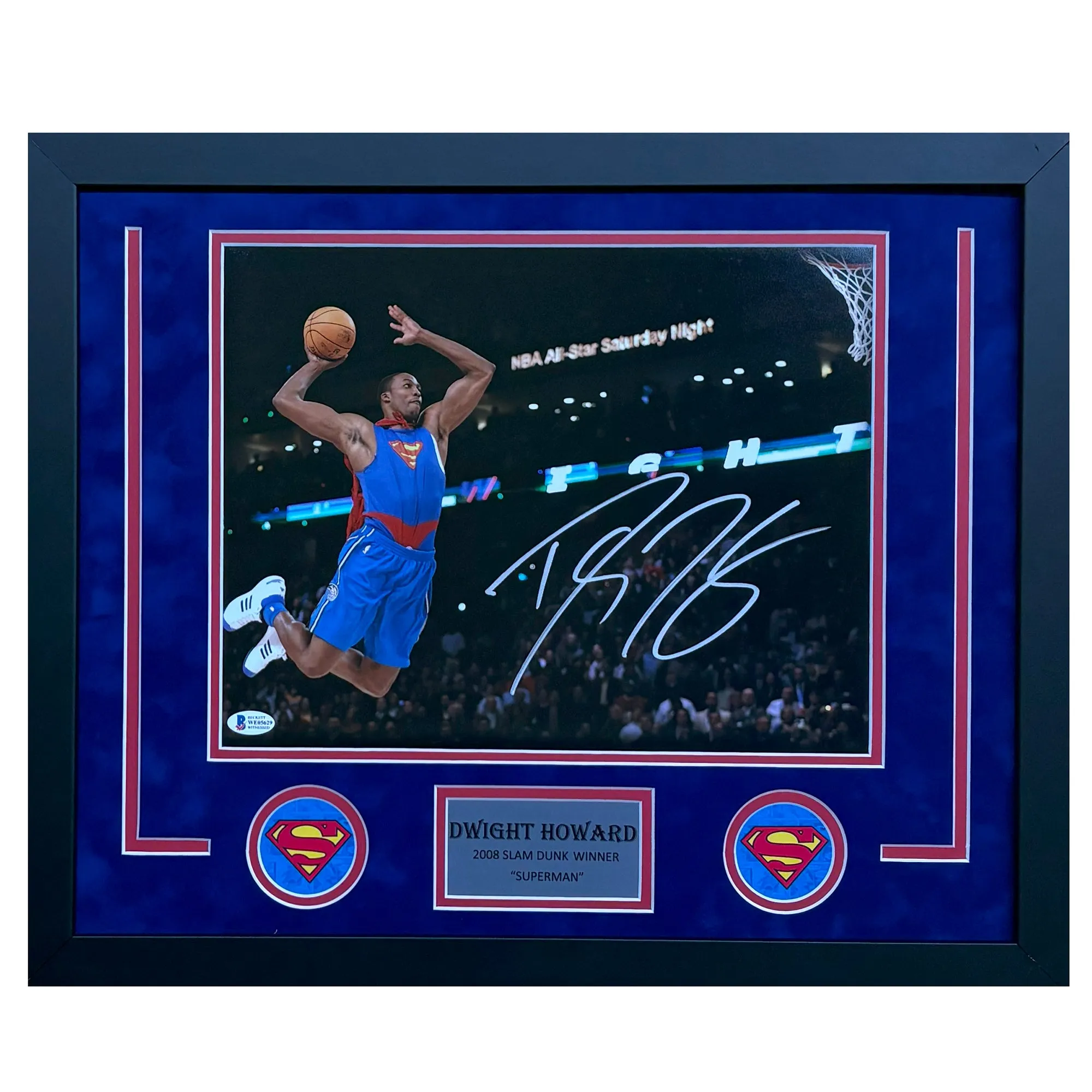 Dwight Howard Hand Signed & Framed Superman 11x14 Photo (JSA)