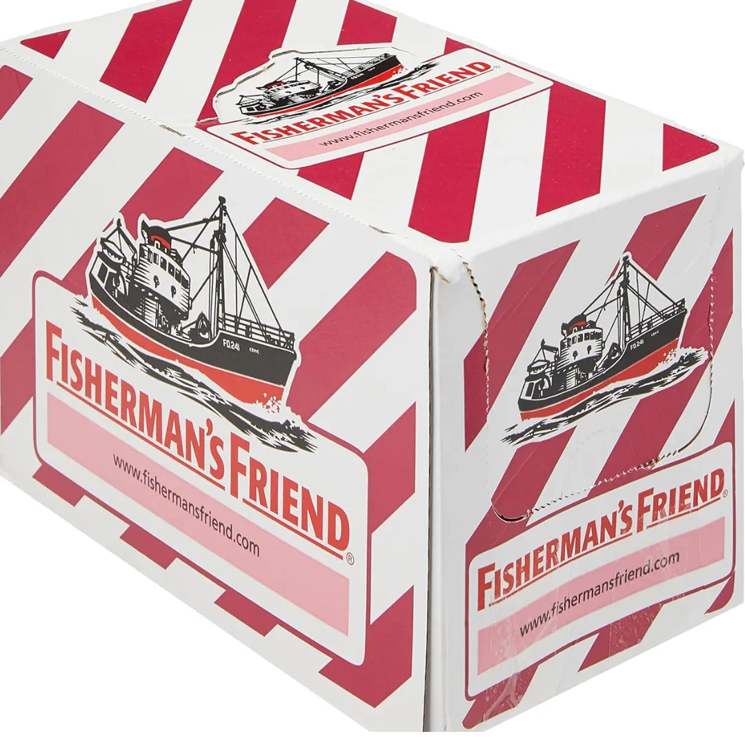 Fisherman’s Friend Cherry Lozenges, Sugar Free Extra Strong Menthol Throat Lozenges, Pack of 24 (25g) (T)