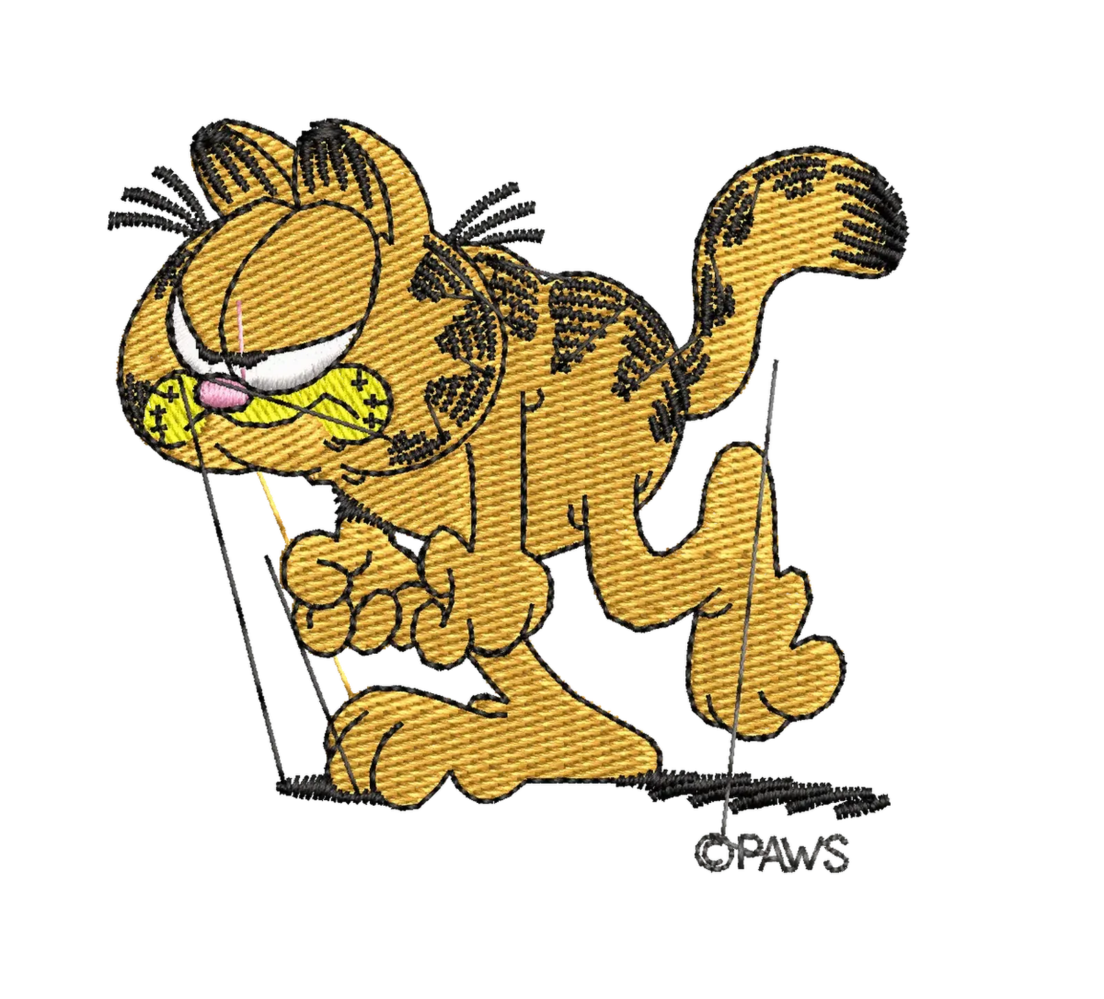 Garfield Heat- Embroidery Design