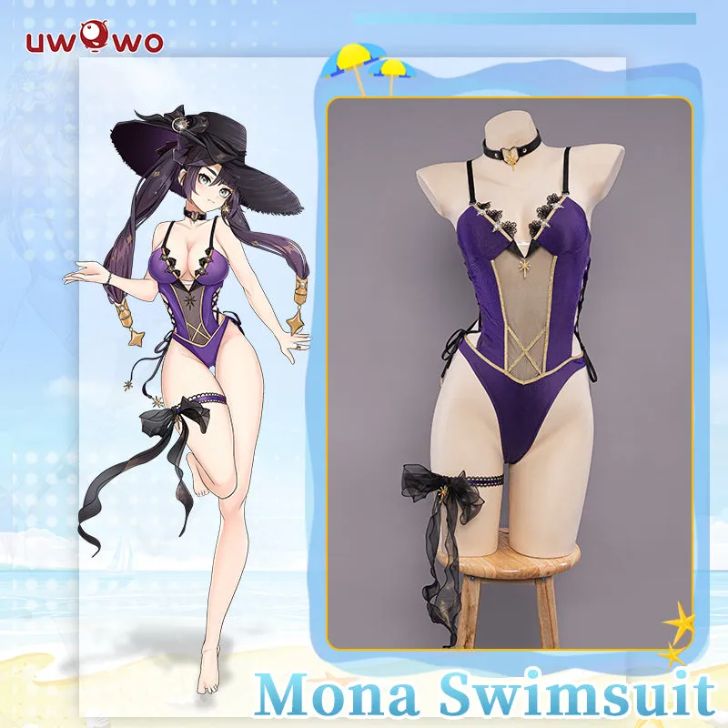 【In Stock】Exclusive Authorization Uwowo Genshin Impact Swim Fanart Mona Swimsuit Cosplay Costume