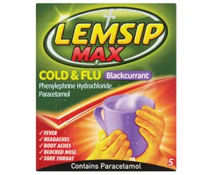 Lemsip Max Cold & Flu Blackcurrant - 5 (A)