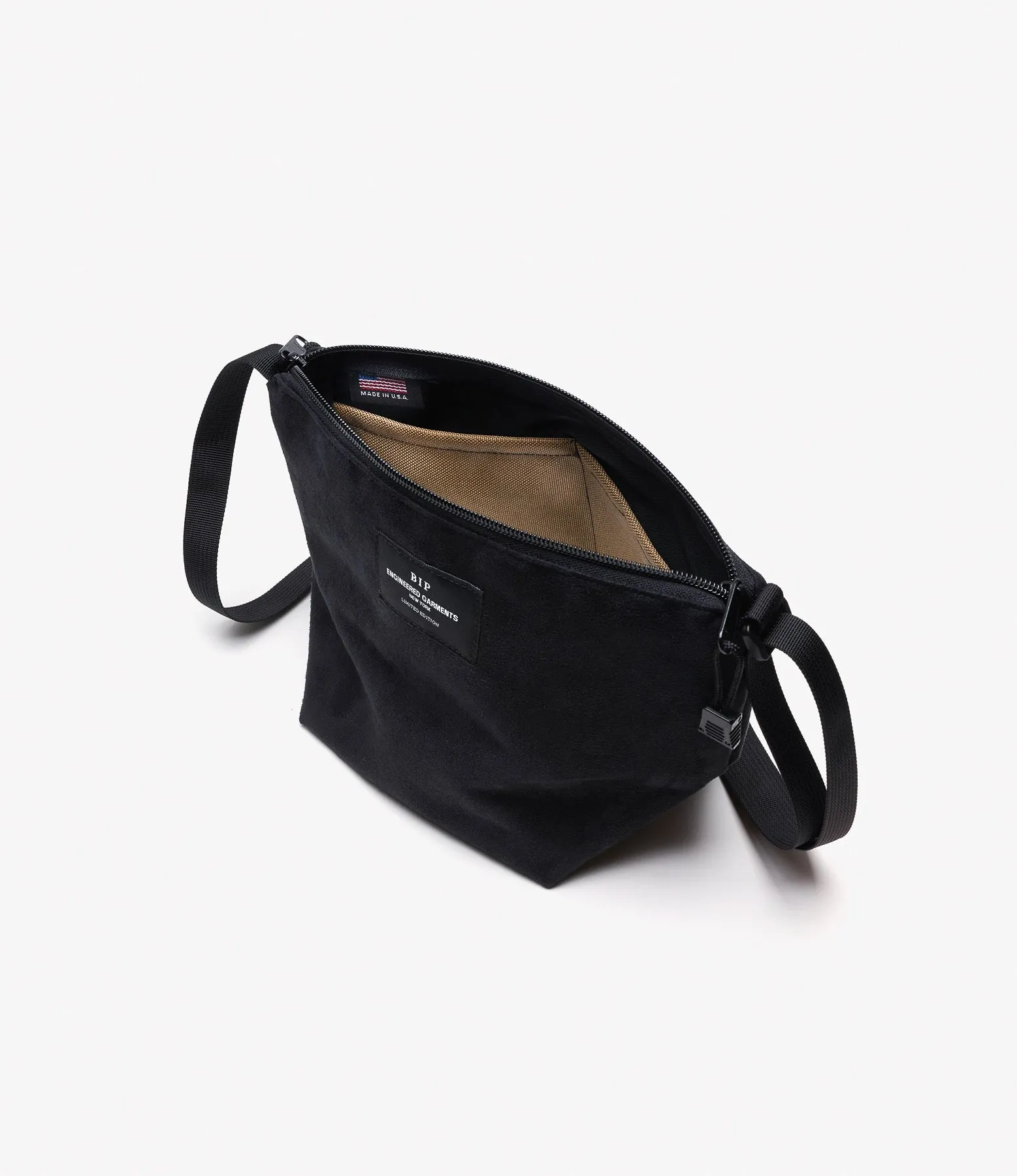 Micro Tote – Black Polyester Fake Suede