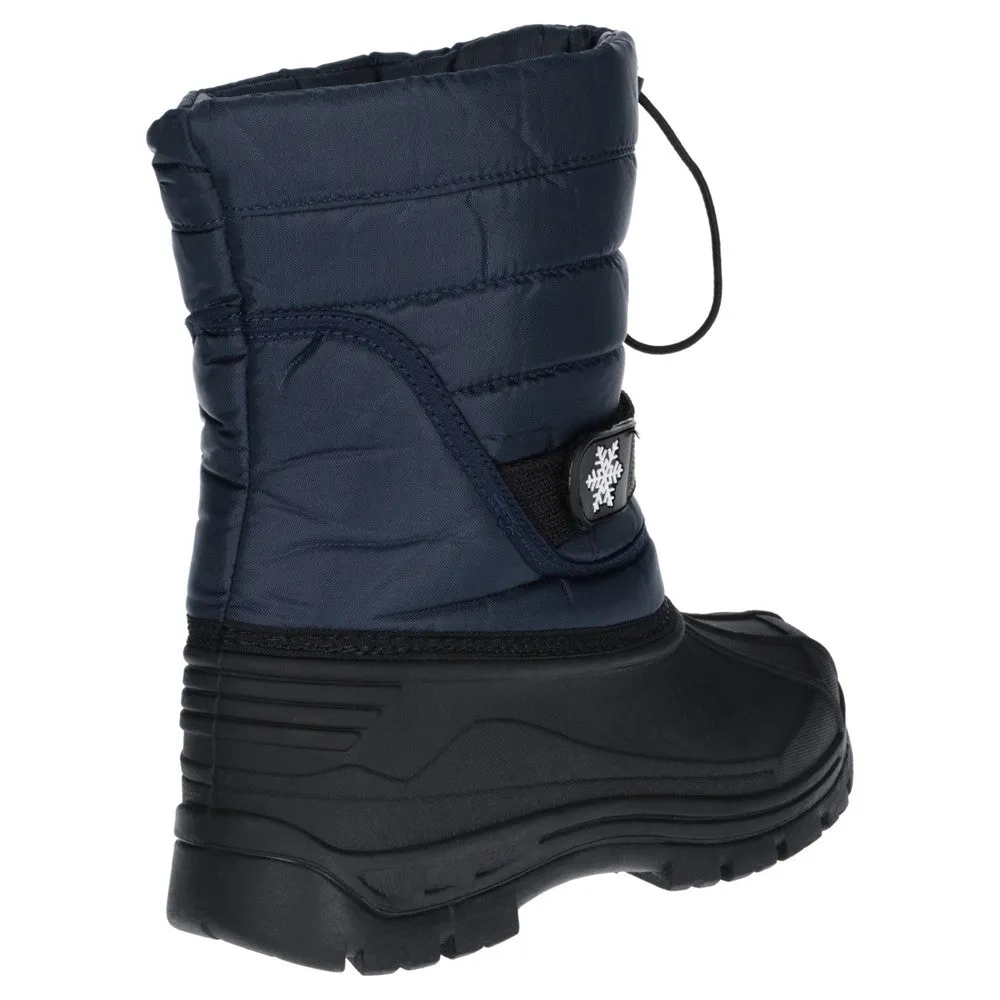 Senior Icicle Toggle Lace Snow Boots Navy