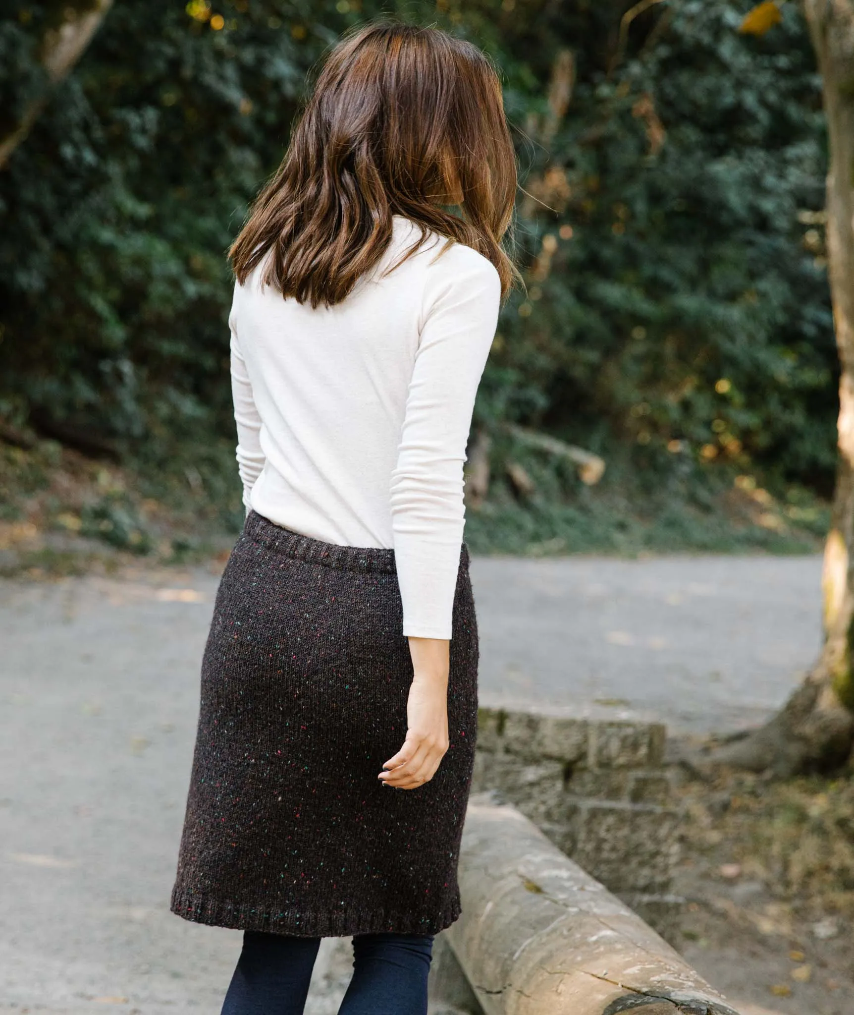 Simple Straight Skirt Using Isager Aran Tweed