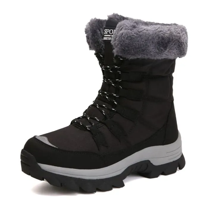 Soft Suede Leather Fleece Warm Wool Women Winter Boots