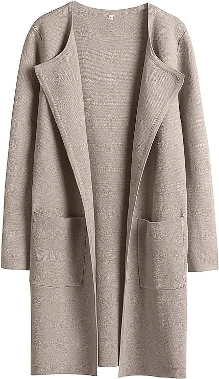 Stylish Slim Fit Mid-Length Jacket – Trendy Casual Lapel Coat