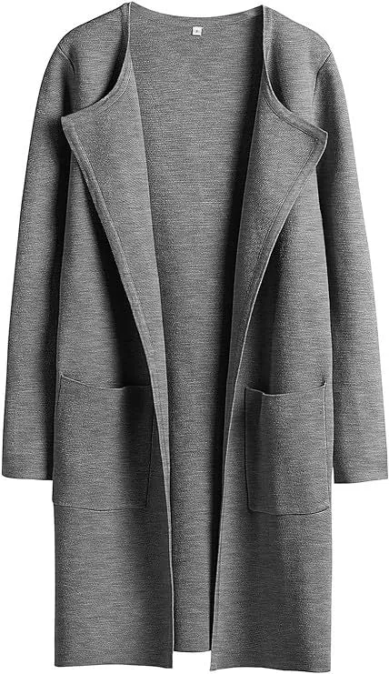 Stylish Slim Fit Mid-Length Jacket – Trendy Casual Lapel Coat