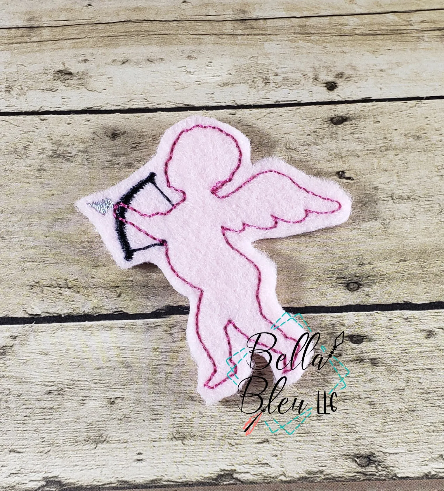 Valentines Day Cupid Feltie Machine Embroidery Design