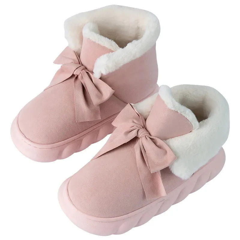 Winter Warm Thick Padded Plush Cotton Fur Snow Boots