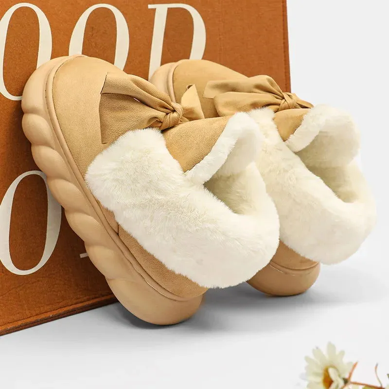 Winter Warm Thick Padded Plush Cotton Fur Snow Boots