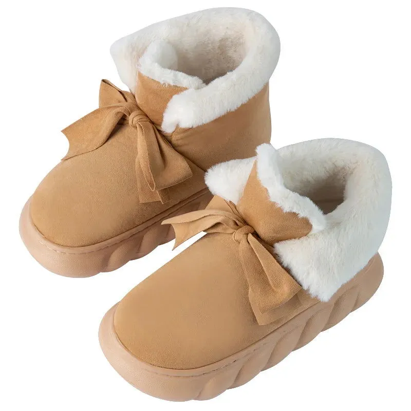 Winter Warm Thick Padded Plush Cotton Fur Snow Boots