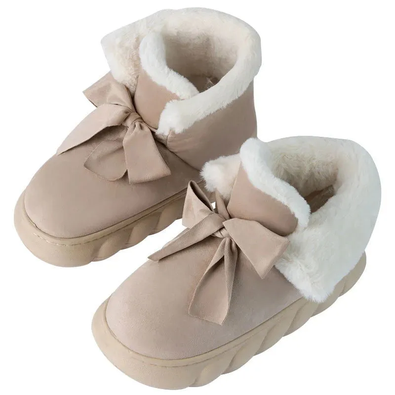 Winter Warm Thick Padded Plush Cotton Fur Snow Boots