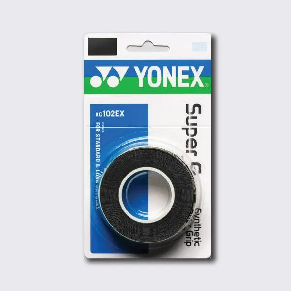 Yonex AC102 Super Grap Badminton & Tennis Overgrip (3-Pk)