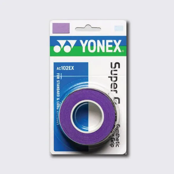 Yonex AC102 Super Grap Badminton & Tennis Overgrip (3-Pk)