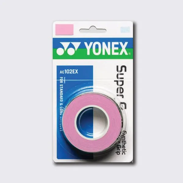 Yonex AC102 Super Grap Badminton & Tennis Overgrip (3-Pk)