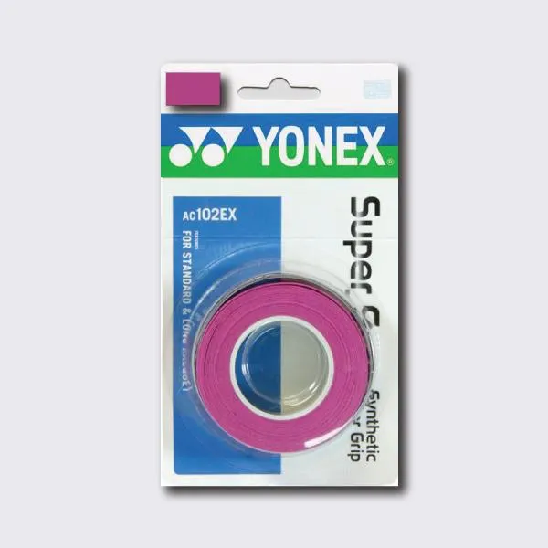 Yonex AC102 Super Grap Badminton & Tennis Overgrip (3-Pk)