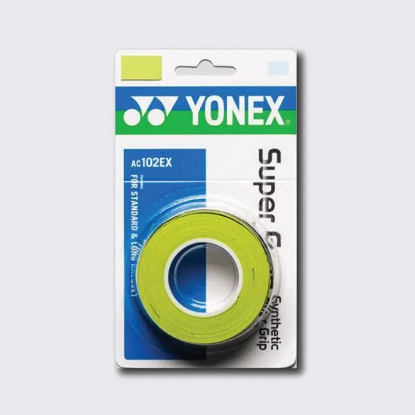 Yonex AC102 Super Grap Badminton & Tennis Overgrip (3-Pk)