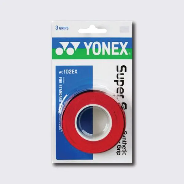 Yonex AC102 Super Grap Badminton & Tennis Overgrip (3-Pk)