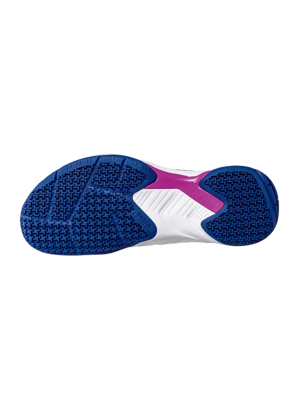 Yonex Power Cushion Cascade Accel Wide Unisex Badminton Court Shoe (White/Purple)